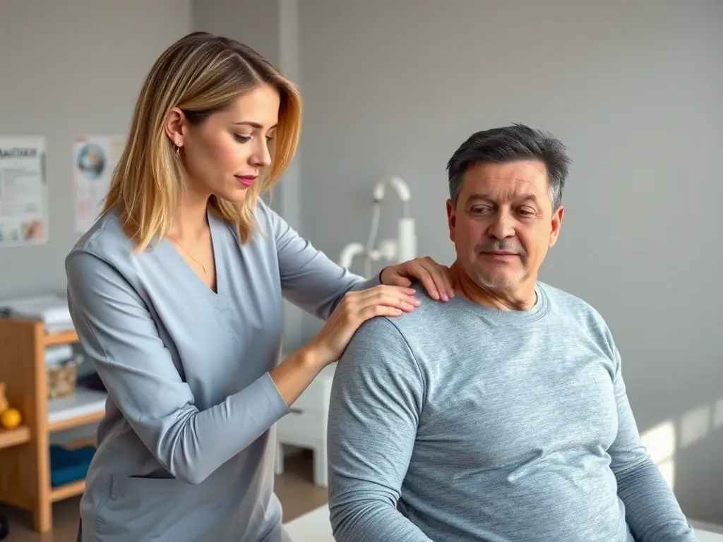 A serene image of a patient receiving manual therapy for chronic pain relief at The Physio Shack, emphasizing the clinic's holistic approach.